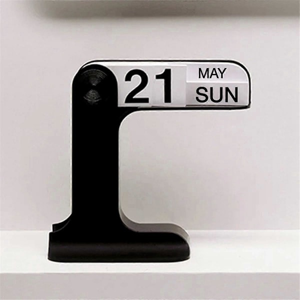 Vendbar Kalender Roterbar Skrivebordskalender for Stue Hvit