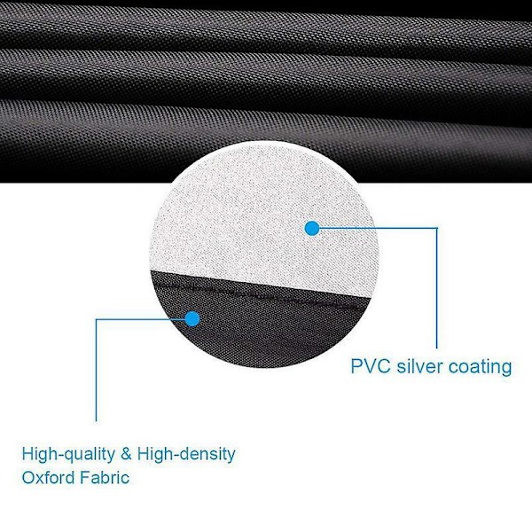 Svart rund cover - 96 cm x 50 cm - Basics 42d