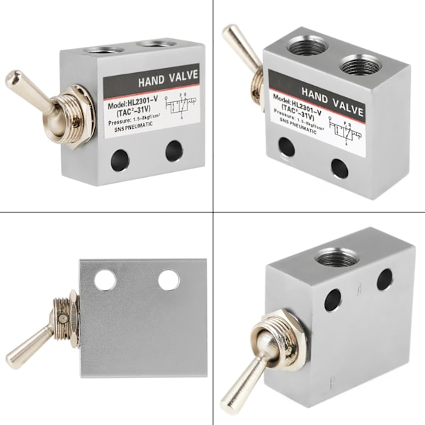HL2301 3 Position 2 Port Vippströmbrytare pneumatisk mekanisk ventil
