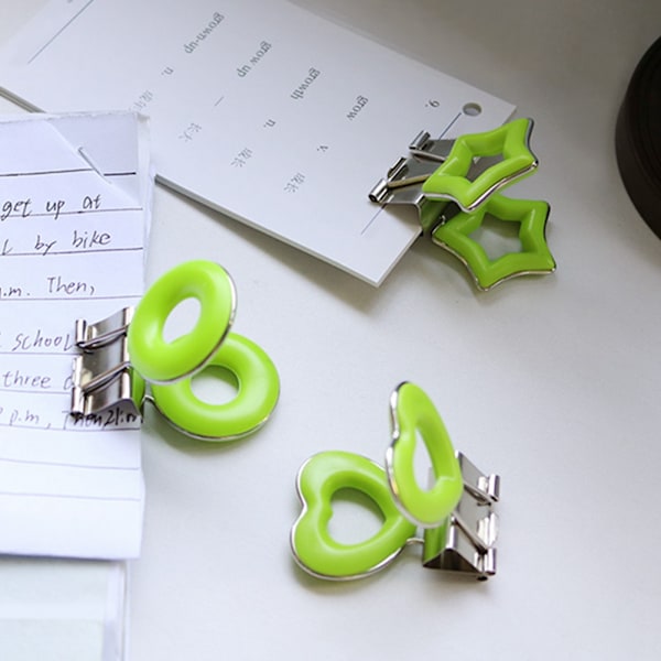 12 stk. Binder Clips Farve Protable Lang Hale Dokumenter Stationære Skole Kontor Mappe