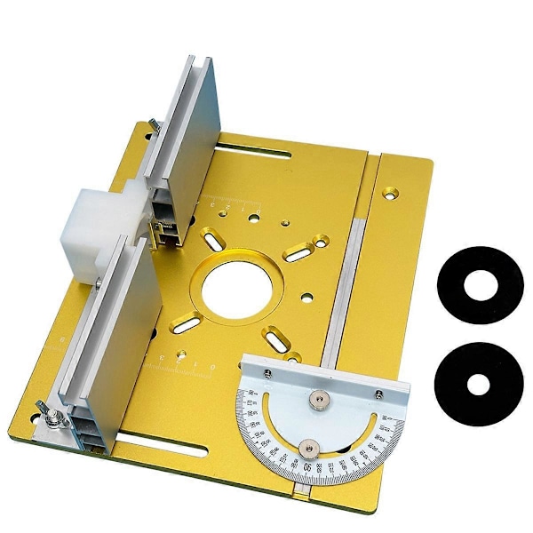 Router Lift System og Aluminium Routerbord Indsatsplade Guld