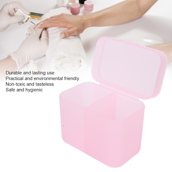 2 Grids Nail Art Säilytyslaatikko Kynsilakan organizer kotelon pidikekotelo Pinkki