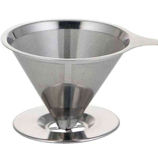 Återanvändbart kaffefilter i rostfritt stål - Permanent kaffefilter i rostfritt stål för en kopp kaffe