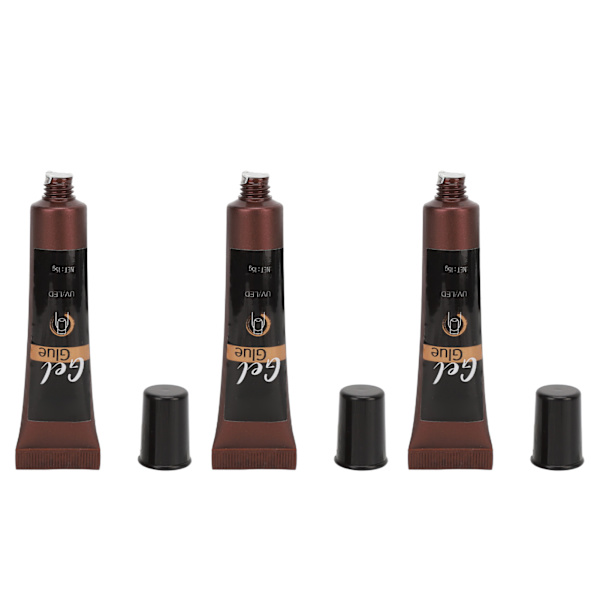 3 st 15g Nagelförlängningslim Stark Adhesion Nageltips Transparent Dekorationer Limgel