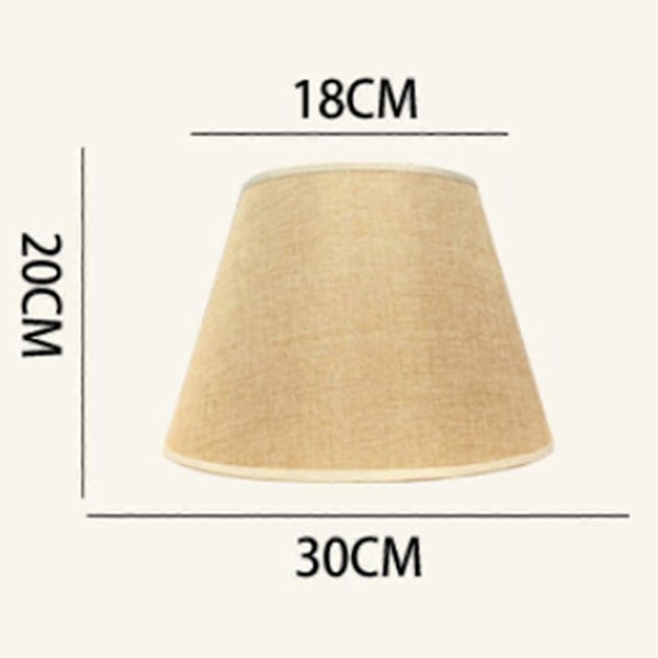 Bordlampe Lampeskærm Tilbehør E27 Nedre Diameter 30cm Gul