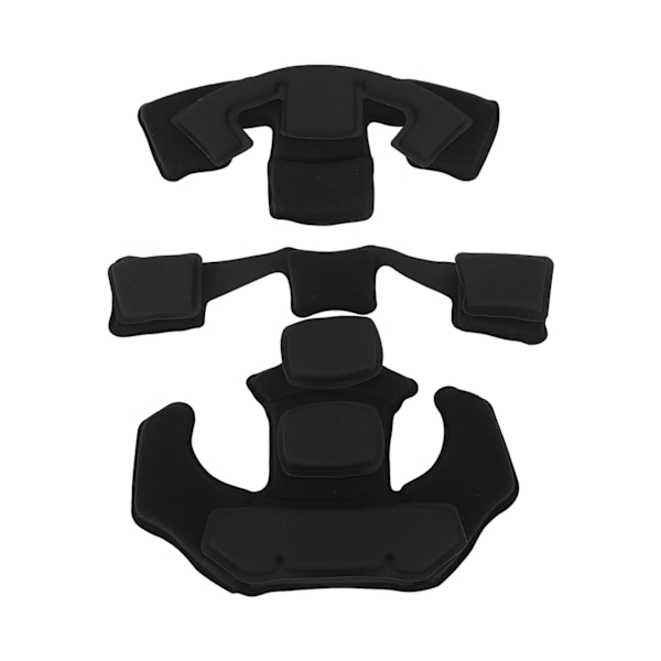 3 stk. Memory Foam Pad Beskyttende Svampeforing Hjelmpolstringssæt til Universal Motorcykel Scooter Cykel Hjelm Sort