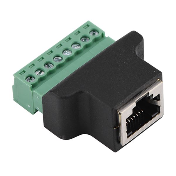DVR Ethernet-kontakt RJ45 hunnkontakt til 8-pinners skrueterminalkontakt