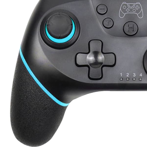 Trådløs spillkontroller 6 akser Ergonomisk sensitiv oppladbar Bluetooth-gamepad for Switch Pro PC-spill Blå Rød