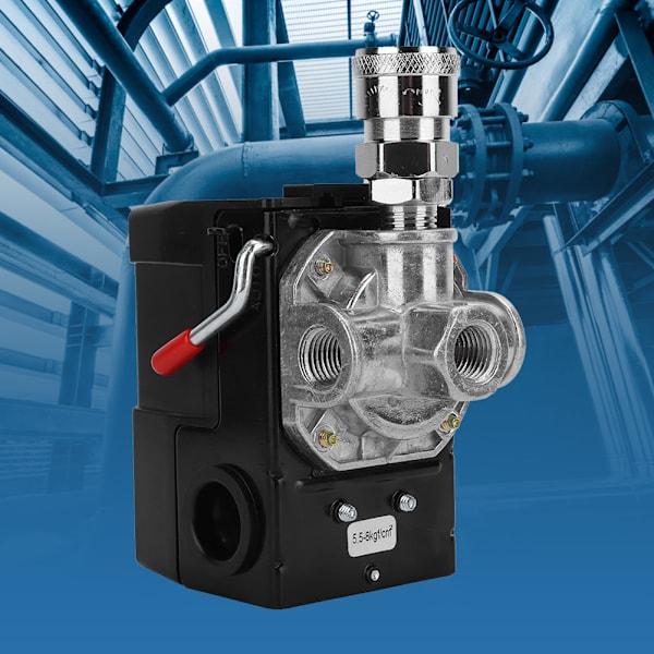 4-huls automatisk trykafbryderkontrolventil G1/4" 75~120psi 220V til luftkompressor