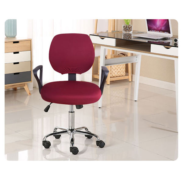 2 stk Universal Computer Office Chair Ryggstøtte Deksel Beskyttende Stretchable Roterende Drafting Chair Slipcover Rød Red