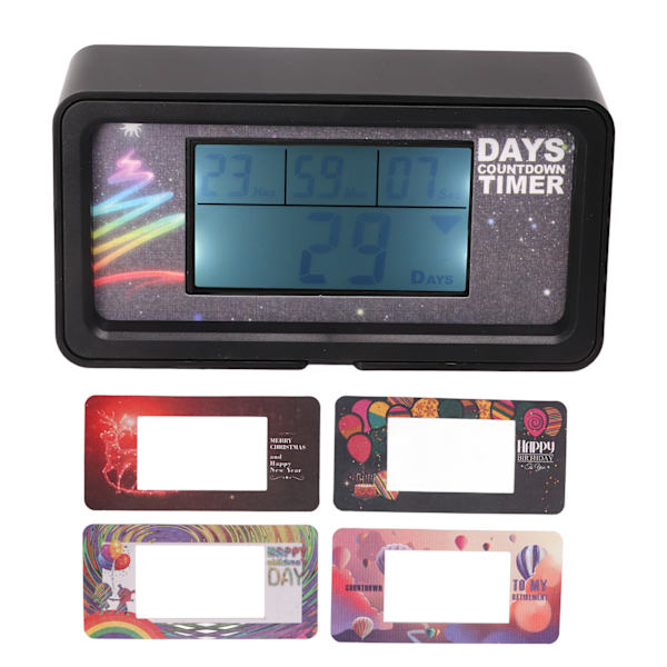 Dage nedtællingsur Timer Ur Timer Minutter Sekunder Digitalt LCD-display til bilvæddeløb