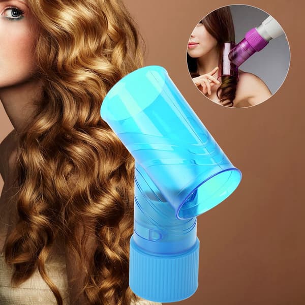 2 farver Ny bærbar hårtørrer rullekrøller diffuser salon stylingværktøjer hjemmeforsyninger (blå)