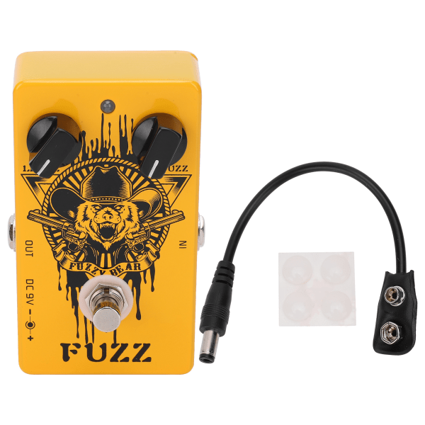 Fuzz Effect Pedal Elgitarr Fuzzy Bear All Metal Shell Musikinstrumenttillbehör