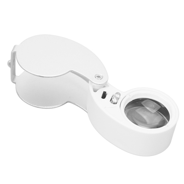40X upplyst förstoringsglas LED bärbar aluminiumlegering HD högtransmission läsförstoringsglas