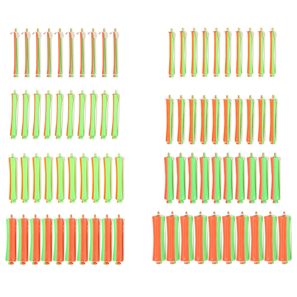 80 st hårrullar våg värme perm stav 1-8 storlekar hårklämma locktänger frisörverktyg