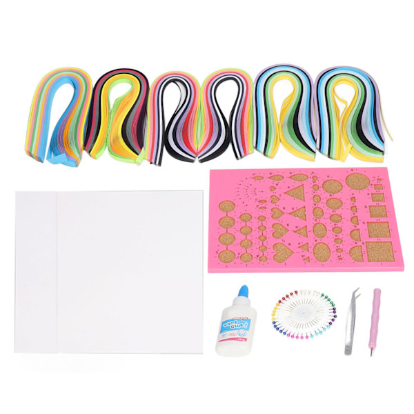 Pappersquilling-kit Student Vuxen DIY-hantverk Konst Färgat papper Handgjorda pappersquilling Ritverktyg