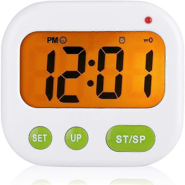 2025 Ny Väckarklocka Digital LCD Vibrationsklocka Batteridriven Modern Portabel Timerklocka