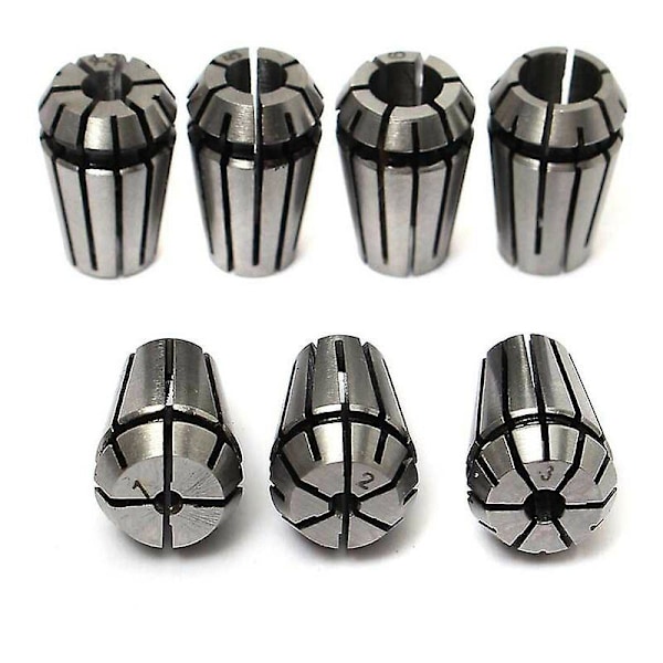ER11 1-7mm Fjederpatronsæt 7 stk. Patronkit til CNC Graveringsmaskine & Slibeværktøj