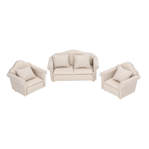 1:12 skala dukkehus sofa håndlavet høj simulation miniature sofa til dukkehus tilbehør