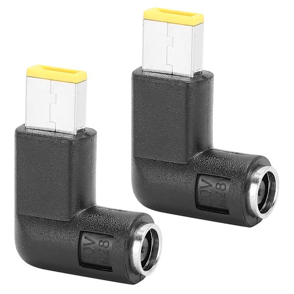 2 st nätadapterkontakt vinkel DC7.9 x 5.5 mm fyrkantig kontakt svart PC-tillbehör för ThinkPad