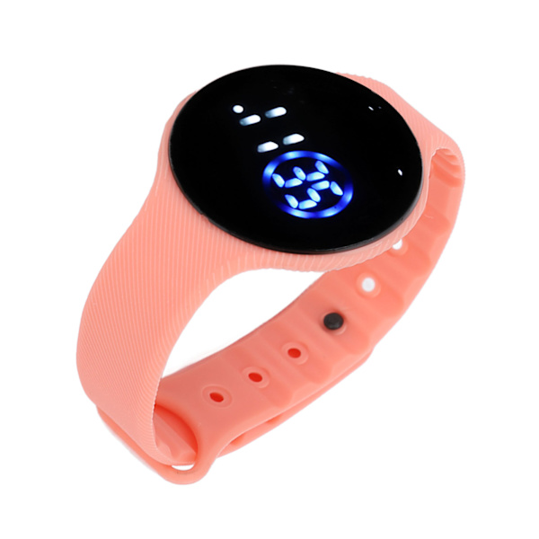 Lasten watch vedenpitävä silikonikelloranneke Naarmuuntumaton LED elektroninen watch opiskelijoille vaaleanpunainen