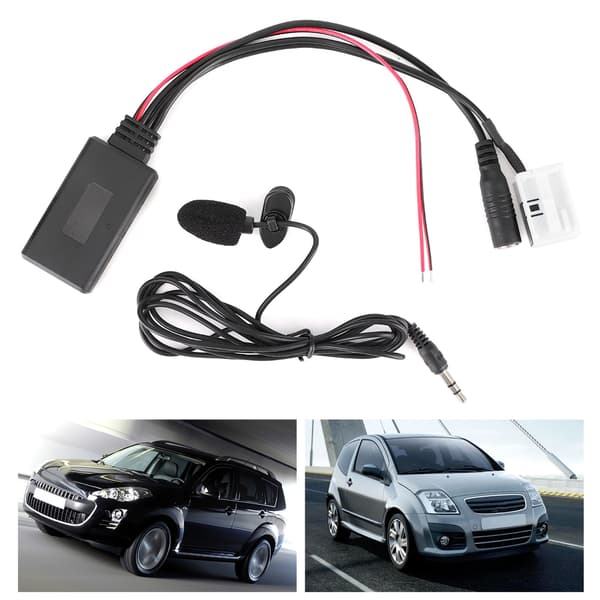 12-pin Bluetooth Audio Kabel Bil AUX Adapter Kobling med Mikrofon Passer for Citroen Berlingo