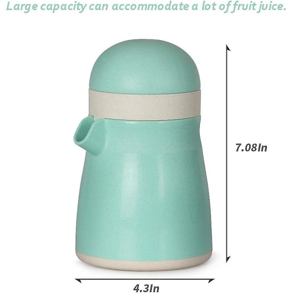 Biologiskt nedbrytbar vete-halm citrusjuicer - BPA-fri manuell pressare för apelsiner och citroner