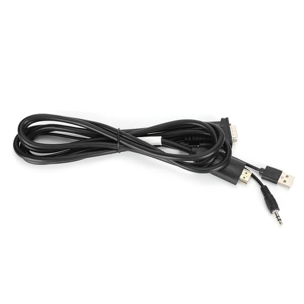 1,8M VGA til HD Multimedia Interface Kabeladapter med Audio High Definition 1080P USB-kabel D14