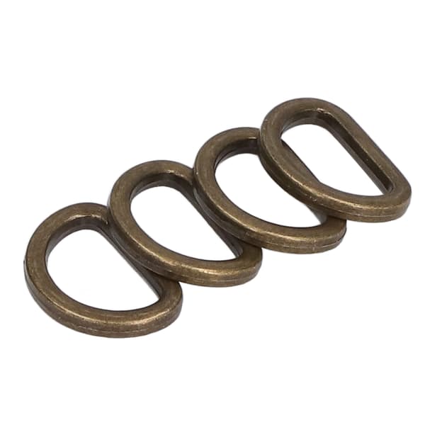 10 stk. D-ringe Pålidelige Holdbare Glansfulde Komfortable Små Kompakte Dekorative Taskespænder til DIY-håndværk Bronze