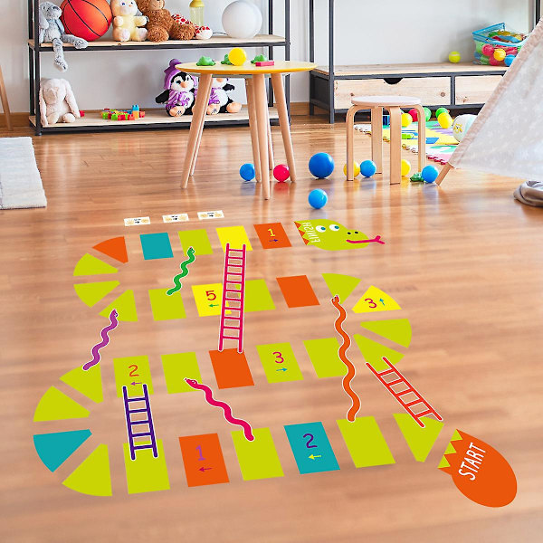 Snake Game Floor Sticker til børneværelse eller børnehave vægdekoration