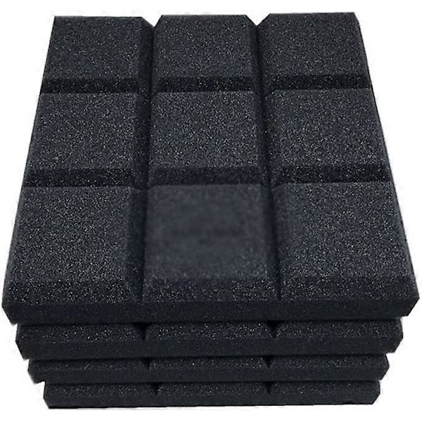 300x300x50mm 12/24 stk. Lydisolerende Lydabsorberende Skum Lydabsorberende Behandlingsplade til Studietilstand Studiekileform Beskyttende Svamp (Si