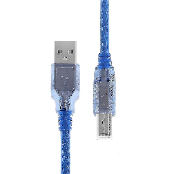 Hög Hastighet Transparent Blå USB 2.0 Skrivarkabel Typ A Hane Till Typ B Hane DuaF-F