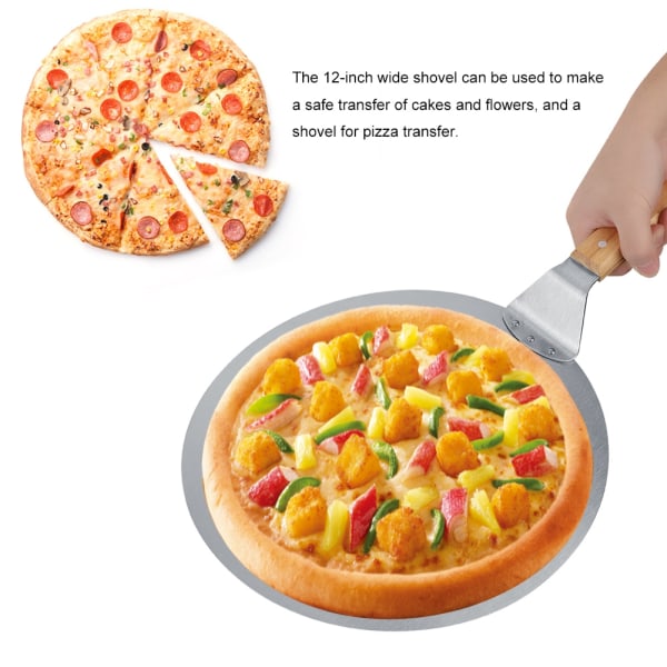 Bakeverktøy Bakespade Sikkerhetsoverføring Spade i rustfritt stål For Pizza Og Kake