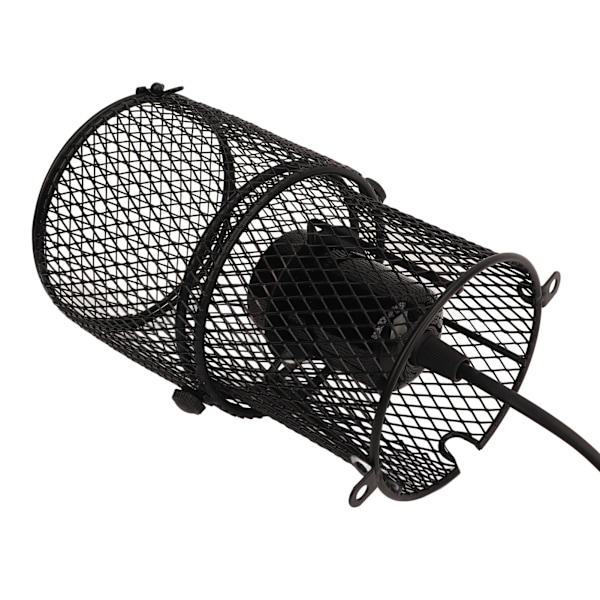 Krybdyr varmelampebeskyttelse Undgå forbrænding Indtrækkelig krybdyr varmelampe netbeskyttelse Varmebeskytter med E27 keramisk lampeholder EU-stik 220-240V