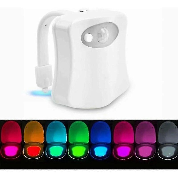 Toalettlampe, LED Nattlys for WC Bad Rom Detektor Sensor
