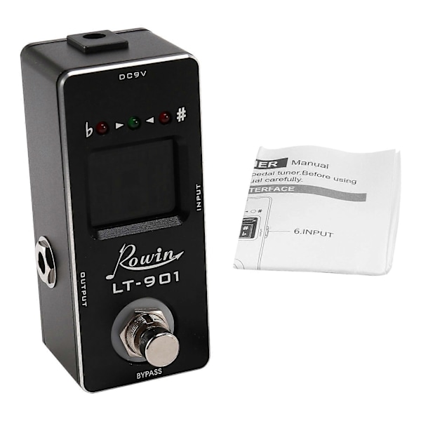 -901 Guitar Tuner Effekt Pedal Mini Kromatisk True Bypass