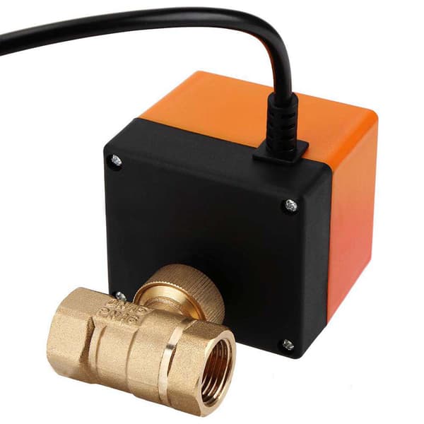 AC 220V Messing Elektrisk Motoriseret Kuglehane 2 Vejs 3-Ledet 1.6Mpa Gevind DN15