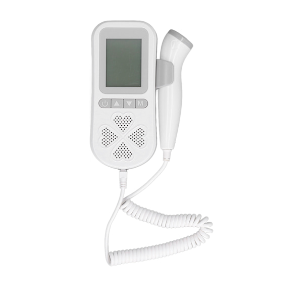 Fetal hjertemonitor 3 moduser Nøyaktig Vanntett probe Digitalt display Baby hjerterytmedetektor for graviditet Hjem Grå