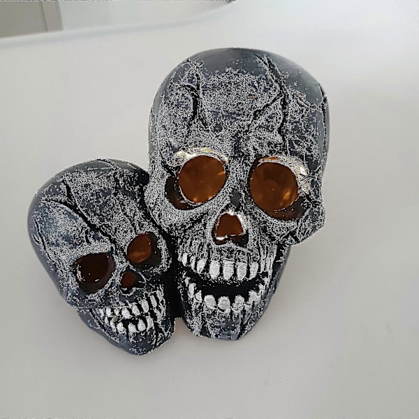 Pääkallo Yövalo Lamppu Ainutlaatuiset Halloween-koristeet Halloween-pihalle Puutarhaan musta 1 kpl