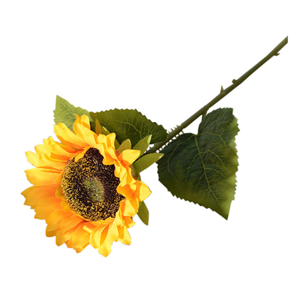 Simuleret solsikke i landlig stil, kunstig blomst i falsk silke til boligindretning, gul