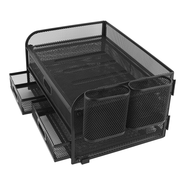 3-vånings mesh organizer Vikbar multifunktionell organizer i metall för studiekontors sovsal