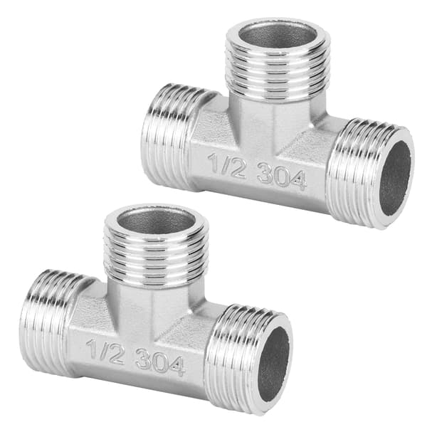 G1/2in Han Gevind Rustfrit Stål T-Formet Tee Konnektor Rørforbindelses Fittings Tilbehør
