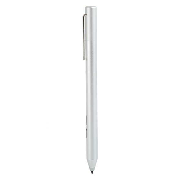Styluspenn 2048 trykkfølsomhet 2 knapper sølv berøringsskjerm digital penn med 2 spisser for Microsoft Tablet Pro 6 5 4 3