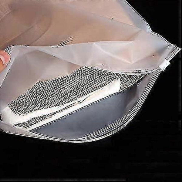 Frostade Plast Zip-lock Klädpåsar - 100st - Utrymmesbesparande Förvaring - Klädpåsar 20x30cm