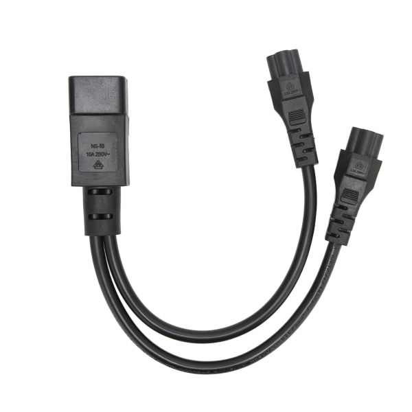 Splitter power IEC320 C14 hane till dubbel IEC320 C5 power hona för bärbar dator power 100‑250V