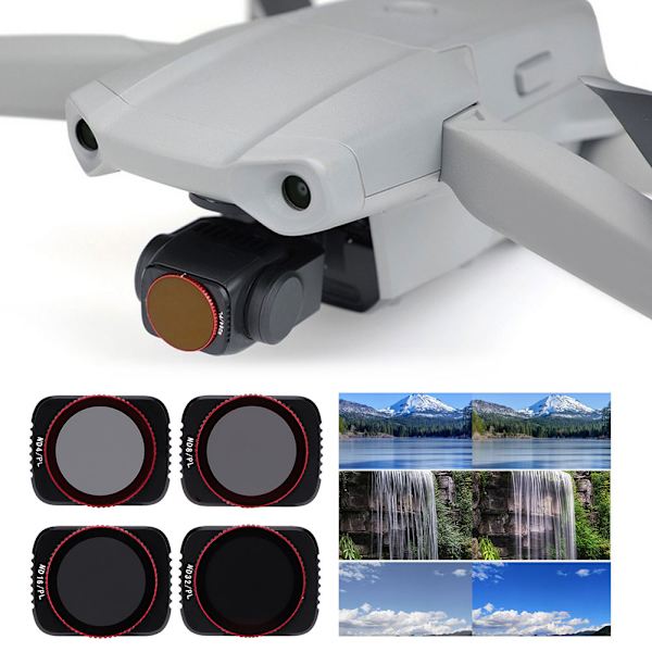 4 kpl säädettävä ND-objektiivin suodatinhimmennin alumiiniseoslisävarusteet DJI Mavic Air 2:lle