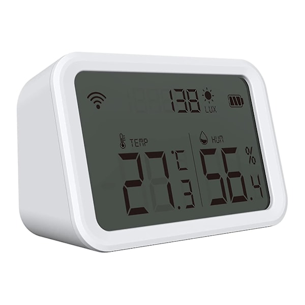 Smart Temperatur- og Luftfugtighedssensor Zigbee Trådløs Hygrometer Termometer med App-advarsler og Dataeksport