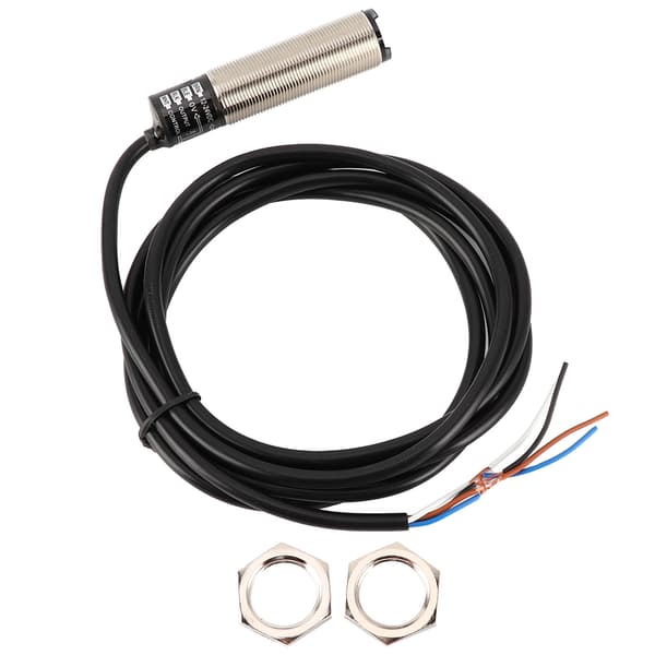 BERM Fotoelektrisk Brytersensor Diffus Refleksjon Sylindrisk 4-leder Strømkontroll 12-24VDC (BR400DDTP)