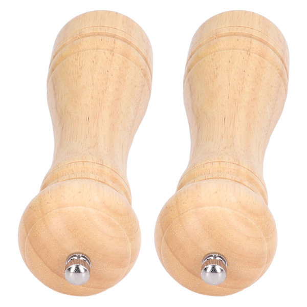 2 kpl puinen suola- ja pippurimylly, säädettävä karkea puinen pippurimylly keittiön maustamiseen, korkeus 22 cm / 8,7 tuumaa