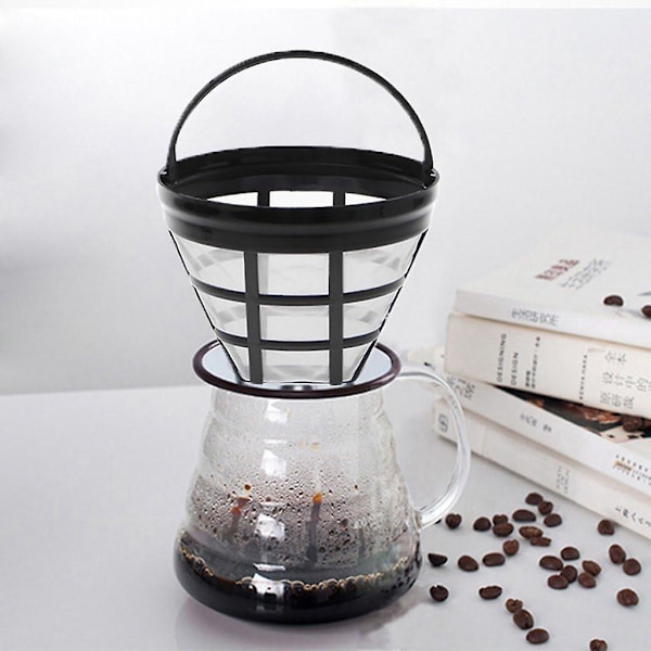 Praktiska 2 st återanvändbara kaffefilter - Lösning i rostfritt stål och pappersmugg av hög kvalitet
